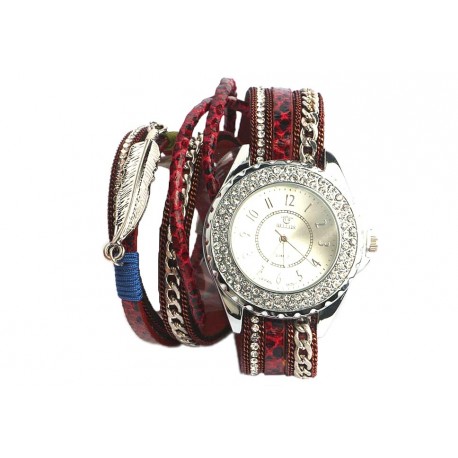 Montre bracelet fantaisie Rouge Lorya ANCIENNES COLLECTIONS divers