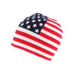 Bonnet Usa Blanc Bleu et Rouge BONNETS Nyls Création