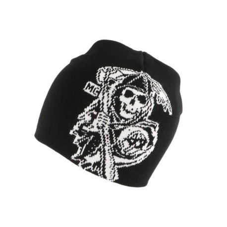 Bonnet biker noir avec Pirate Blanc ANCIENNES COLLECTIONS divers