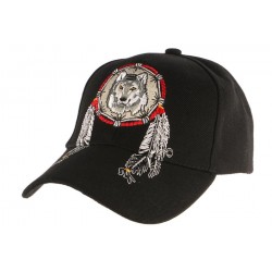 Casquette Biker Noire avec loup indien ANCIENNES COLLECTIONS divers