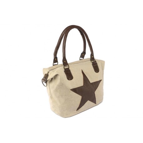 Sac Bandoulière Beige en Toile Star ANCIENNES COLLECTIONS divers