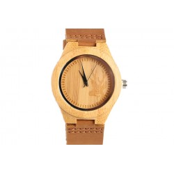 Montre en Bois tête de Cerf Marron Hunty Montre GG Luxe