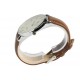 Montre Bracelet Cuir Marron cadran argent Nelson ANCIENNES COLLECTIONS divers