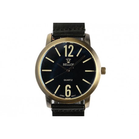 Montre Bracelet Cuir Noir Playskin Montre Bellos