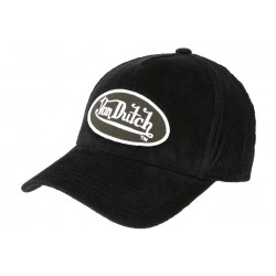 Casquette Von Dutch Noir en Velours Peter ANCIENNES COLLECTIONS divers