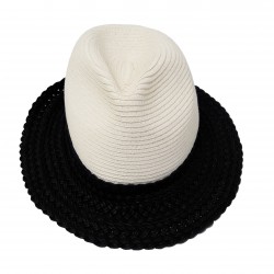 Chapeau Mariage Naturel et Noir Infloa par Céline Robert ANCIENNES COLLECTIONS divers