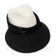 Chapeau mariage Naturel et noir Erry par Céline Robert ANCIENNES COLLECTIONS divers