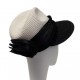 Chapeau mariage Naturel et noir Erry par Céline Robert ANCIENNES COLLECTIONS divers