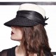 Chapeau mariage Naturel et noir Erry par Céline Robert ANCIENNES COLLECTIONS divers