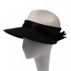 Chapeau mariage Naturel et noir Erry par Céline Robert ANCIENNES COLLECTIONS divers