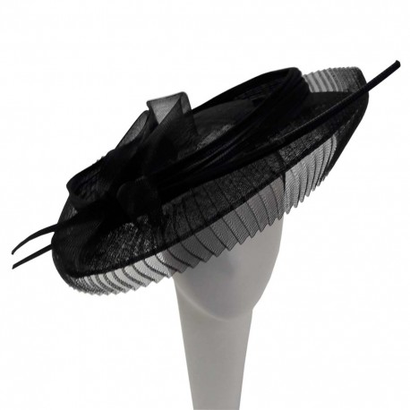 Chapeau Mariage Noir Pletane par Céline Robert ANCIENNES COLLECTIONS divers