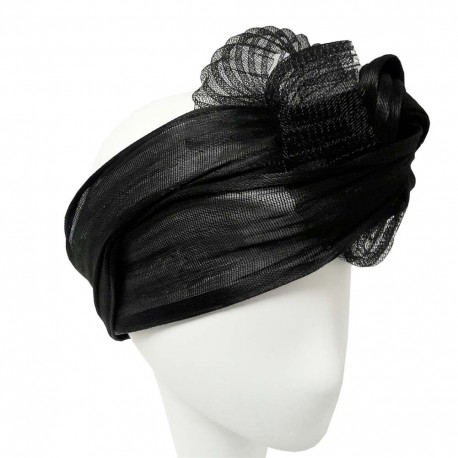 Chapeau Mariage Noir Piatche par Céline Robert ANCIENNES COLLECTIONS divers