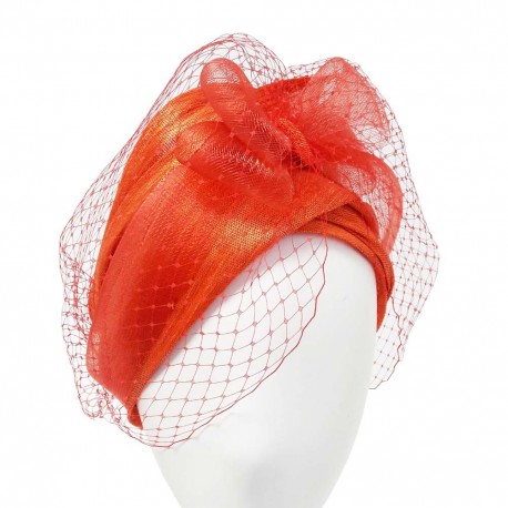 Chapeau Mariage Corail Diosane par Céline Robert ANCIENNES COLLECTIONS divers