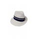 Chapeau Mariage blanc et Bleu Tropez par Céline Robert ANCIENNES COLLECTIONS divers