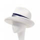 Chapeau Mariage blanc et Bleu Tropez par Céline Robert ANCIENNES COLLECTIONS divers