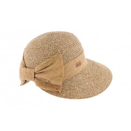 Chapeau de paille beige Vylla Herman, Casquette femme été livré 48h!