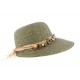 Chapeau de paille fantaisie Vert Femme Sylia ANCIENNES COLLECTIONS divers