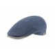 Casquette plate bleu lin et coton Herman ANCIENNES COLLECTIONS divers