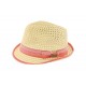Chapeau trilby paille rouge Don Camino ANCIENNES COLLECTIONS divers
