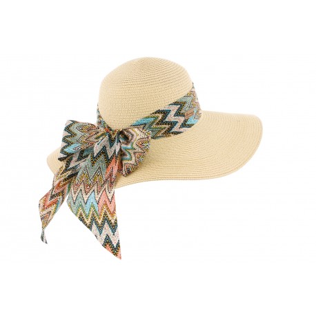 Grand chapeau paille femme beige Ester ANCIENNES COLLECTIONS divers