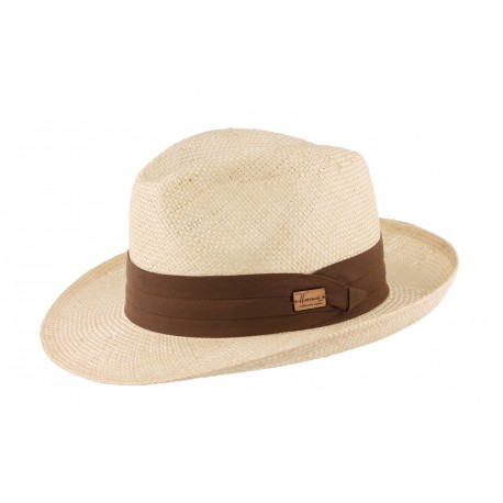 Chapeau paille fedora beige marron Sullivan ANCIENNES COLLECTIONS divers