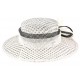 Chapeau mariage blanc pois noir Claridge ANCIENNES COLLECTIONS divers