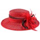 Chapeau mariage rouge à pois noir Claridge ANCIENNES COLLECTIONS divers