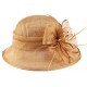 Chapeau Mariage Marron en paille sisal Thing CHAPEAUX Léon montane