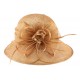 Chapeau Mariage Marron en paille sisal Thing CHAPEAUX Léon montane