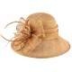 Chapeau Mariage Marron en paille sisal Thing CHAPEAUX Léon montane