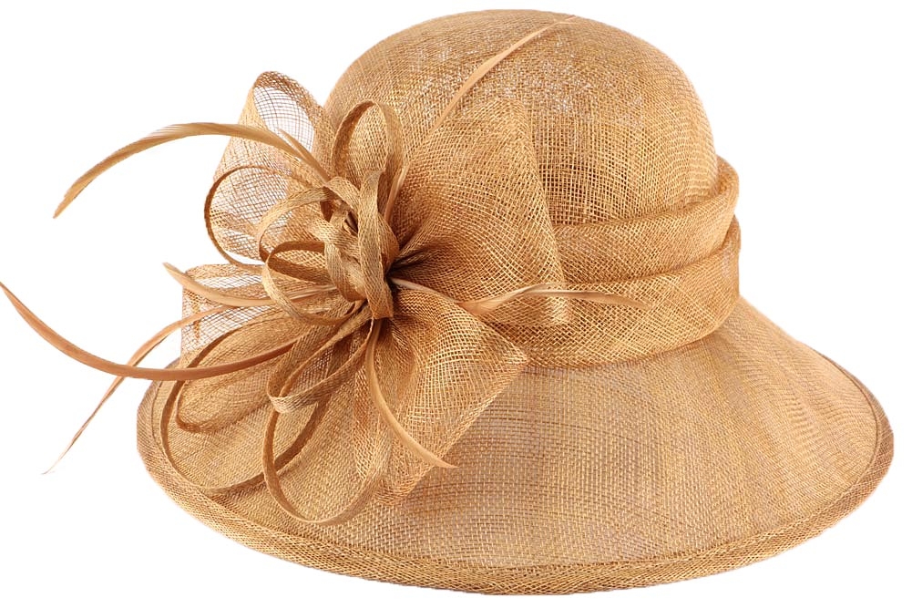 Chapeau de mariage - Chapeau cloche marron taupe marque Nyls Création