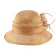 Chapeau Mariage Marron en paille sisal Thing CHAPEAUX Léon montane