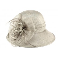 Chapeau Mariage Gris en paille sisal Thing ANCIENNES COLLECTIONS divers