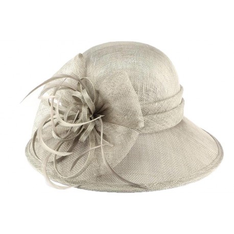 Chapeau Mariage Gris en paille sisal Thing ANCIENNES COLLECTIONS divers