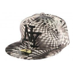 Casquette Enfant Racing blanche et Grise de 7 à 11 ans Casquette Enfant Hip Hop Honour