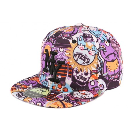 Casquette Enfant Manga Violet Orange de 7 à 11 ans ANCIENNES COLLECTIONS divers