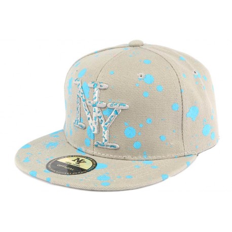 Casquette Enfant Glup Grise et Bleu de 7 à 11 ans Casquette Enfant Hip Hop Honour