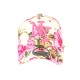 Casquette baseball beige et rose à fleurs CASQUETTES Hip Hop Honour