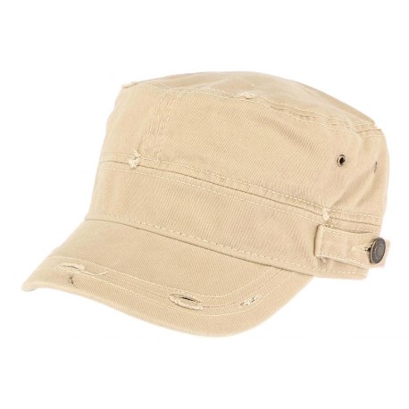 Casquette militaire vintage marron Neil CASQUETTES Léon montane