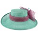 Chapeau Cérémonie Airelle en sisal turquoise et fuschia ANCIENNES COLLECTIONS divers