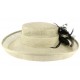 Chapeau Cérémonie Argan en sisal Gris et Noir Chapeau cérémonie Léon montane