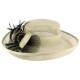 Chapeau Cérémonie Argan en sisal Gris et Noir Chapeau cérémonie Léon montane