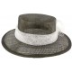 Chapeau Cérémonie Fève en sisal marron et blanc ANCIENNES COLLECTIONS divers