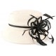 Chapeau mariage blanc et noir Atty ANCIENNES COLLECTIONS divers