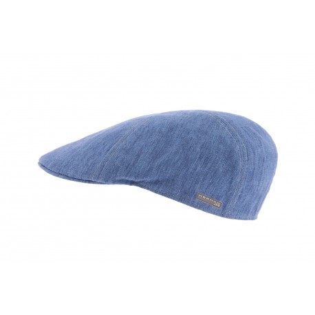 Casquette bleue en lin bec de canard Herman ANCIENNES COLLECTIONS divers