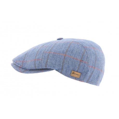 Casquette gavroche Bleu en soie Herman ANCIENNES COLLECTIONS divers