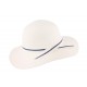 Chapeau de paille femme blanc et bleu Herman ANCIENNES COLLECTIONS divers