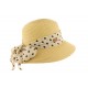 Chapeau de paille femme foulard pois noir Delucia ANCIENNES COLLECTIONS divers