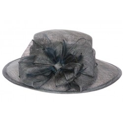 Chapeau cérémonie Clématite en sisal marine ANCIENNES COLLECTIONS divers