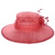 Chapeau cérémonie Aster en sisal rouge ANCIENNES COLLECTIONS divers